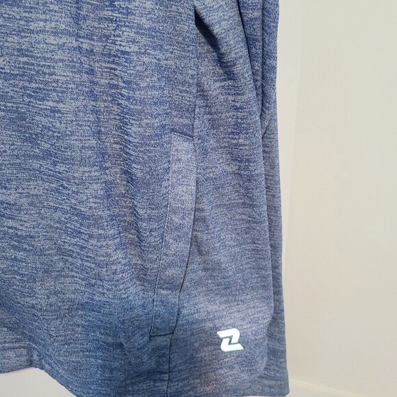 ZELOS TECH FLEECE COMFORT LIGHTWEIGHT ZIP HOODIE- CALM BLUE MEN'S MEDIUM - Picture 9 of 14